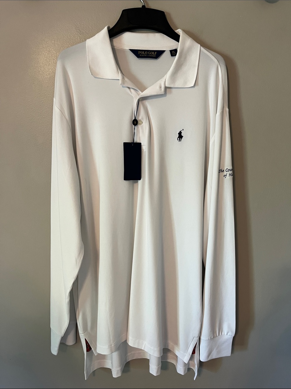 New! Polo Golf Ralph Lauren Long Sleeve Polo Shirt **Country Club Logo** Flaws**